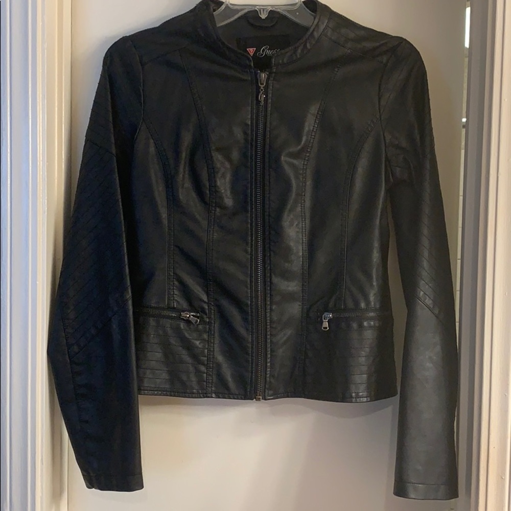 Black leather jacket